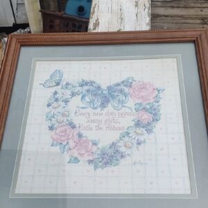 Floral Heart Framed Art